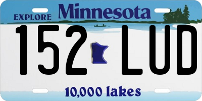 MN license plate 152LUD