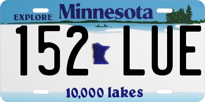 MN license plate 152LUE