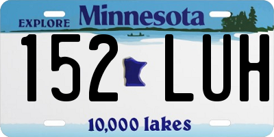 MN license plate 152LUH