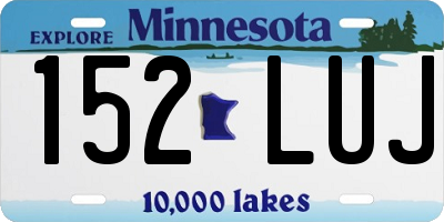 MN license plate 152LUJ