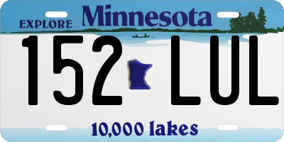 MN license plate 152LUL