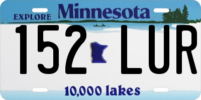 MN license plate 152LUR