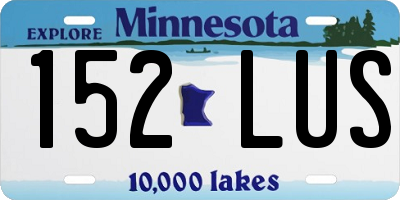 MN license plate 152LUS