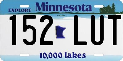 MN license plate 152LUT