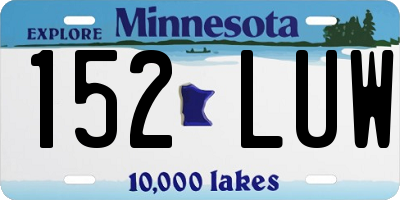 MN license plate 152LUW