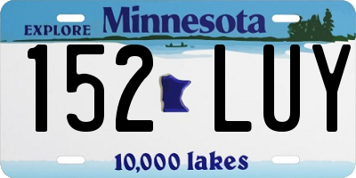 MN license plate 152LUY