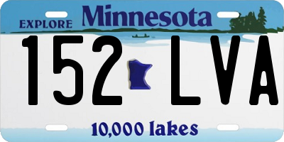 MN license plate 152LVA
