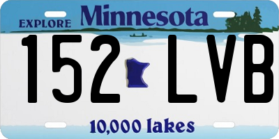 MN license plate 152LVB