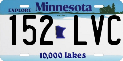 MN license plate 152LVC