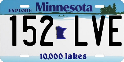 MN license plate 152LVE