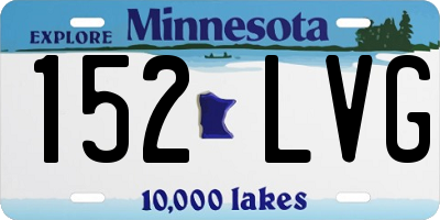 MN license plate 152LVG