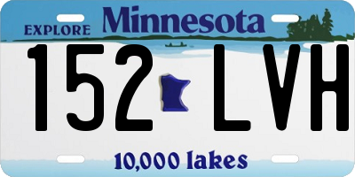 MN license plate 152LVH