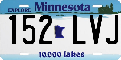 MN license plate 152LVJ