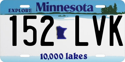 MN license plate 152LVK