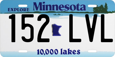 MN license plate 152LVL