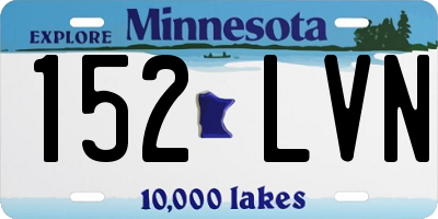 MN license plate 152LVN