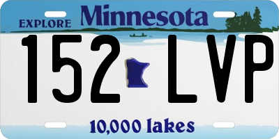 MN license plate 152LVP
