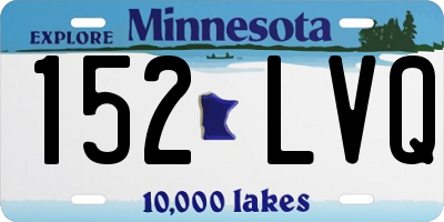 MN license plate 152LVQ