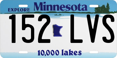 MN license plate 152LVS