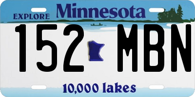 MN license plate 152MBN
