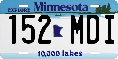 MN license plate 152MDI