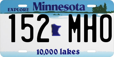 MN license plate 152MHO