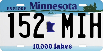 MN license plate 152MIH