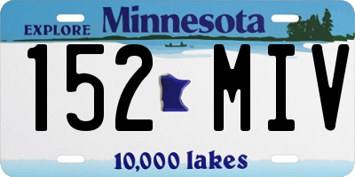 MN license plate 152MIV