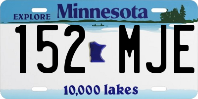 MN license plate 152MJE