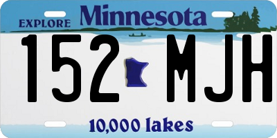 MN license plate 152MJH