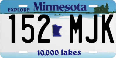 MN license plate 152MJK