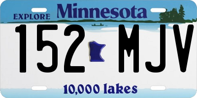 MN license plate 152MJV