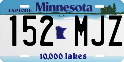 MN license plate 152MJZ