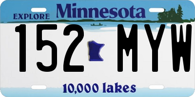 MN license plate 152MYW