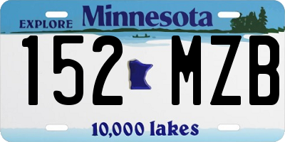 MN license plate 152MZB