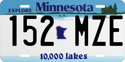 MN license plate 152MZE