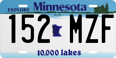 MN license plate 152MZF