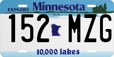 MN license plate 152MZG