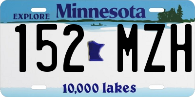 MN license plate 152MZH