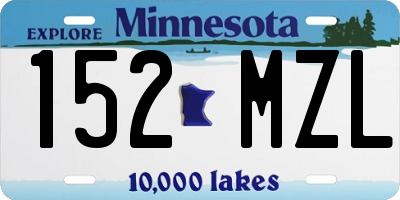 MN license plate 152MZL