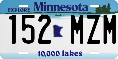 MN license plate 152MZM