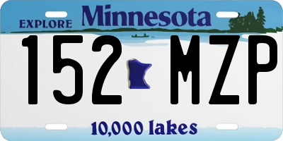 MN license plate 152MZP