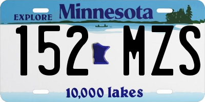 MN license plate 152MZS
