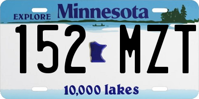 MN license plate 152MZT
