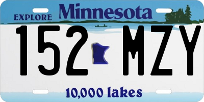 MN license plate 152MZY