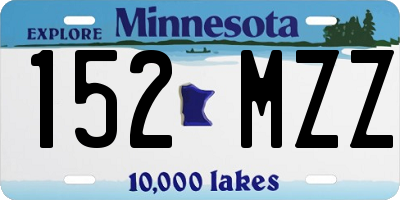 MN license plate 152MZZ