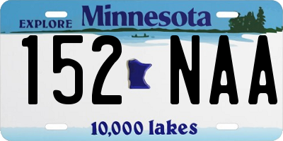 MN license plate 152NAA