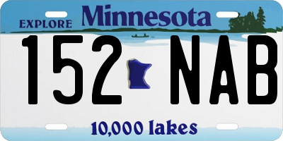 MN license plate 152NAB