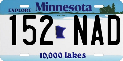 MN license plate 152NAD