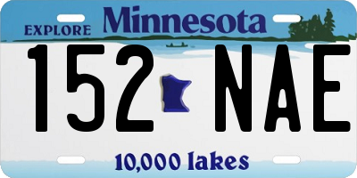 MN license plate 152NAE